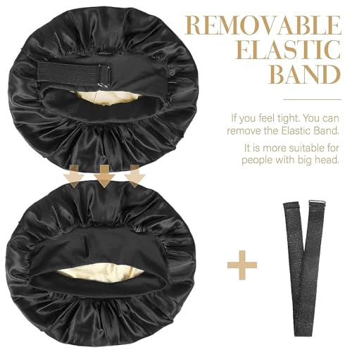 Silk Bonnet for Sleeping – Adjustable Double Layer Satin Cap