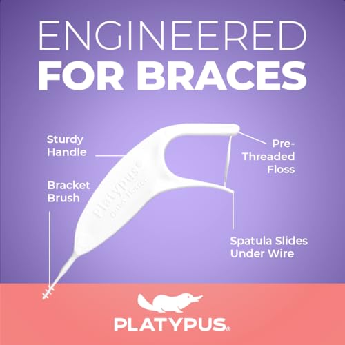 Platypus Orthodontic Flossers for Braces, 40 Count