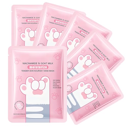 Hydrating Exfoliating Hand Mask Gloves for Dry Cracked Hands - 6 Pairs