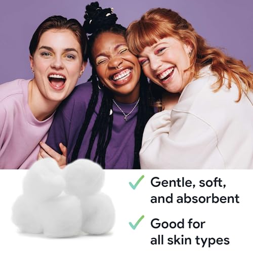 FifthPulse Premium Jumbo Cotton Balls - 100% Soft Cotton, 150 Count