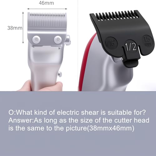 6 Pack Compatible with Wahl 1/2 Clipper Guard,Trimmer Guard Replacement Compatible with Most Wahl Clippers,Clipper Guide Comb #3137-101,#1/2-1/16",1.5mm Black.