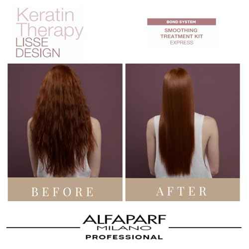 ALFAPARF MILANO Home Keratin Hair Treatment - Lisse Design Express Brazilian Hair Straightening and Smoothing - Formaldehyde Free - Sulfate Free
