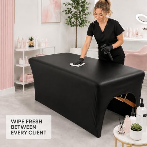 Onism Waterproof PU Leather Lash Bed Cover - 6ft Massage Table Sheet