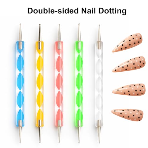 Professional Nail Art Tools Kit – 15 Brushes, 5 Dotting Pens & Holders