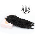 14 Inch Burmese Curly Human Crochet Hair Bundles for Black Women
