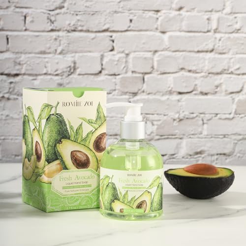 ROMIIE ZOI Liquid Hand Soap with Gift Box - Avocado - 260ml/ 8.7 fl.oz (Pack of 3)