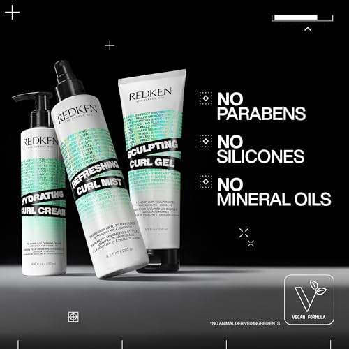 Redken Hydrating Curl Cream - 72 Hour Curl Definition, Heat Protection up to 450¡ÆF, Hydrates & Reduces Frizz, With Squalane & Jojoba Oil, (Pack of 2)