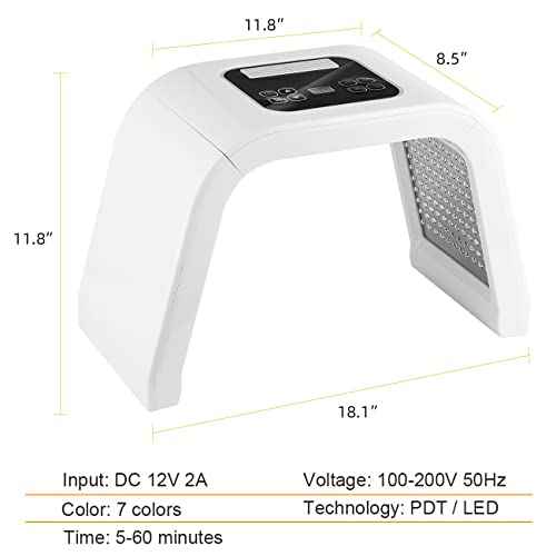 7 Color Facial Lamp, LED 7 Color Face Mask Machine, Skin Care Facial Light, Salon & SPA Beauty Equipment