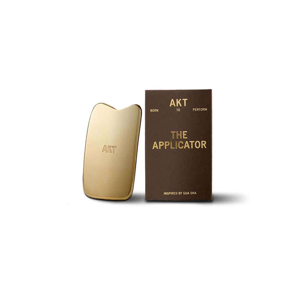 Akt, THE APPLICATOR. Inspired by GUA SHA for improved micro-circulation. 100% PLASTIC FREE — Made from premium quality brass. Use to apply your NATURAL DEODORANT BALM from LONDON