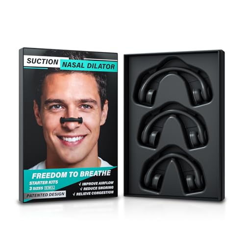 Suction Nasal Dilators - Reusable Nose Strips for Better Breathing