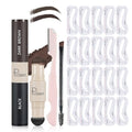Eyebrow Stamp Stencil Kit with 20 Reusable Stencils & Dual-Color Pomade