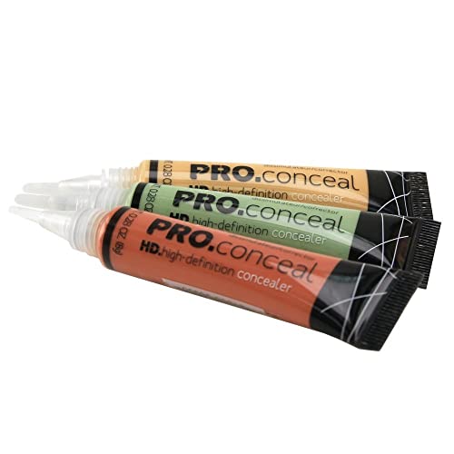 L.A. Girl Pro Conceal Corrector Set - Orange, Yellow, Green (3-Pack)