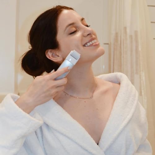 StackedSkincare Microneedling Skin Refining Tool with Replaceable 0.2mm Roller Head ? Cosmetic Microneedling for Daily Use ? Aluminum Handle for Smoother-Looking, Even Skin