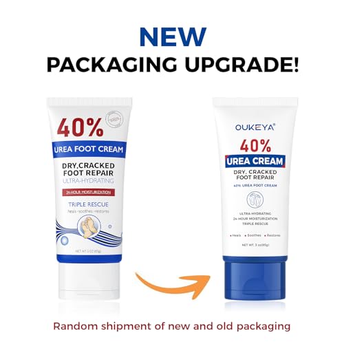 OUKEYA Urea Cream 40% Foot & Hand Lotion - 3 oz Dry Skin Moisturizer