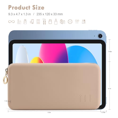 FVION Silicone Makeup Brush Bag with Zipper - Travel Pouch