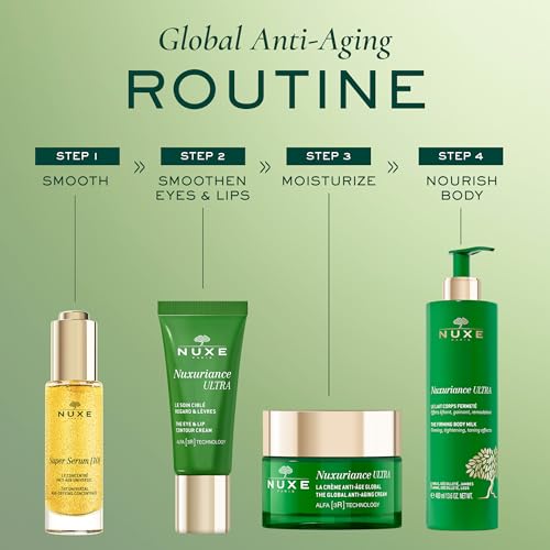 Nuxe Nuxuriance Ultra Eye & Lip Contour Cream with Hyaluronic Acid and ALFA 3R Technology, Firming, Anti-Aging Treatment, 0.51 fl oz