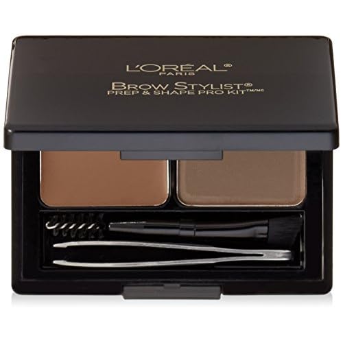 L'Or?al Paris Brow Stylist Prep and Shape Pro Brow Kit, Medium To Dark, 0.12 oz.