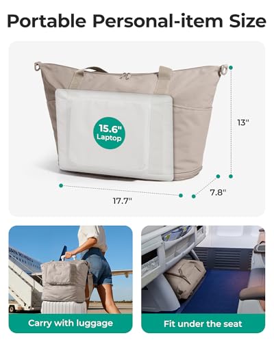 BAGSMART 37L Foldable Travel Bag, Expandable Carry-On Personal Item