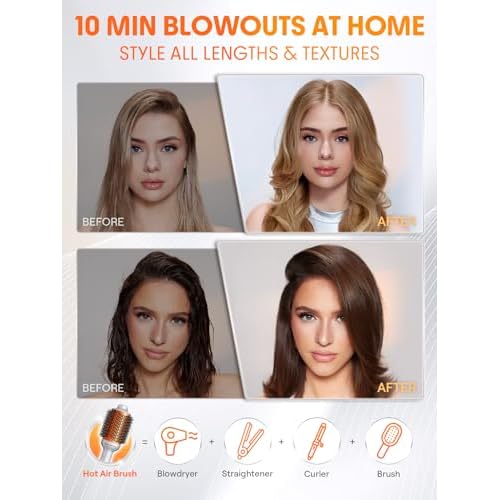 SHEGLAM 4-in-1 Hot Air Brush & 24K 10-in-1 Shine Hair Oil