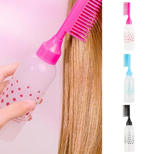 Hair Dye Comb Bottle with Applicator - Professional Salon Tool