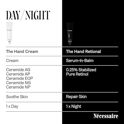 Nécessaire Hand Cream Unscented - Fragrance-Free 5 Ceramides & Peptides