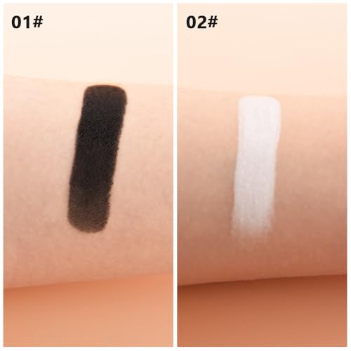 Black White Matte Lipstick Set - 2Pc Twist Up for Halloween Cosplay