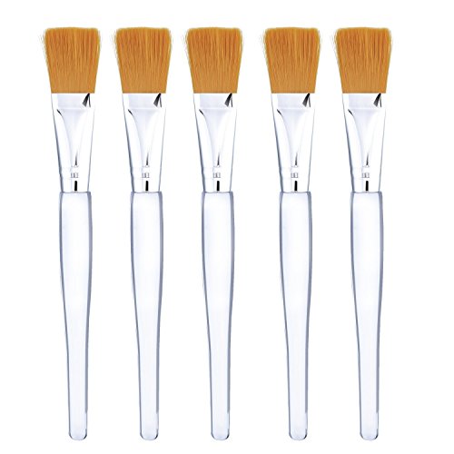 Facial Mask Brush Set 5-Pack with Soft Synthetic Bristles