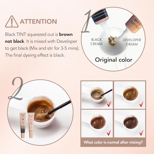 Libeauty Professional Black Eyelash & Eyebrow Tint Kit - 8ml