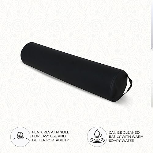 ForPro Round Bolster Pillow 6" x 26" Black Vinyl