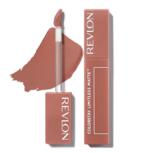 REVLON Lipstick, ColorStay Limitless Matte Liquid Lipstick, Vegan Formula, No-Budge Matte, Longwear Lipstick, Long Lasting, Lightweight/Comfortable, Waterproof, 013 Real Deal, 0.17 fl oz