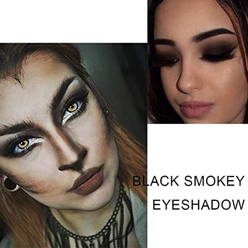 AMY'S DIARY Black Smokey Silver Glitter Eyeshadow Palette 9 Colors - A1