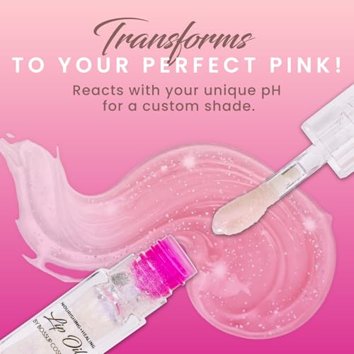 Color Changing pH Reactive Lip Oil - Pink Shimmer