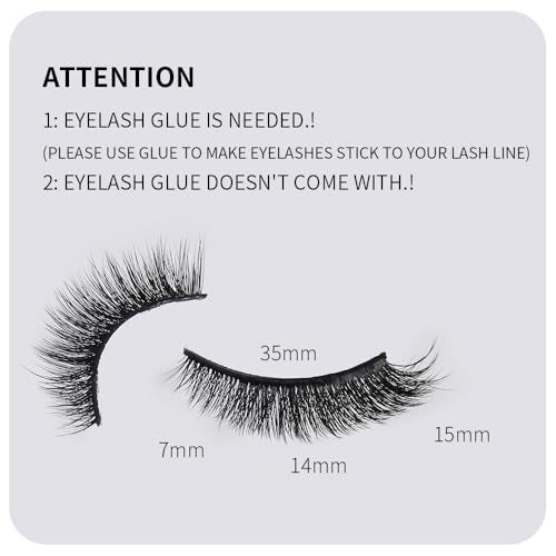 7 Pairs 3D Fluffy False Eyelashes - Soft Synthetic Mink Lashes