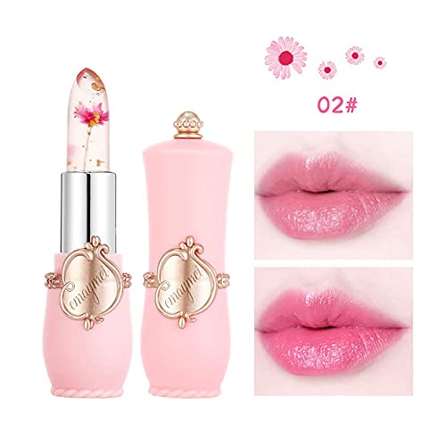 Crystal Flower Jelly Lipstick Set, 3Pc Temperature Color-Change