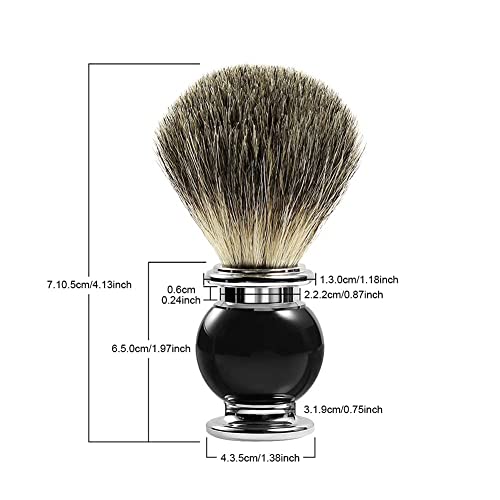 Shaving Brush, GRUTTI Men's Shaving Brush, Facial Beard Hair Cleaning Shaving Tool Shaving Brush Soap Shaving Shaving Brush, Acrylic Handle + Synthetic Shaving Brush