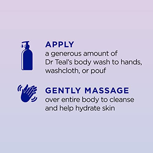 Dr Teal's Body Wash with Pure Epsom Salt, Relax & Relief with Eucalyptus & Spearmint & Body Wash with Pure Epsom Salt, Sleep Blend with Melatonin