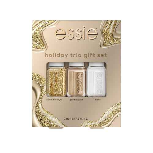 essie nail polish, vegan, holiday 3 piece gift set, 1 kit