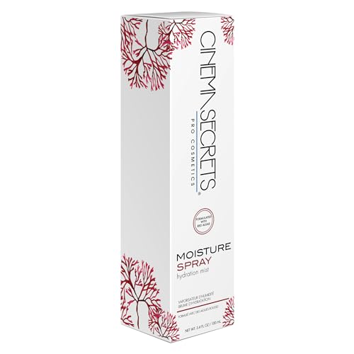 CINEMA SECRETS Moisture spray+ Hydrating Mist - Red Algae Face Spray for Moisture, Skin Prep, Collagen Support, Refreshes Makeup & Soothes Dry, Sensitive Skin