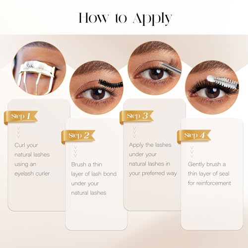 BEFER D Curl Eyelash Clusters, 216 Pcs, 10-16mm Reusable