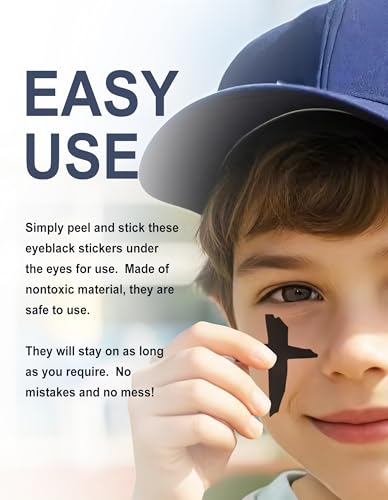 48 Pairs Sports Eye Black Stickers for Baseball & Football