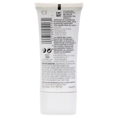 COVERGIRL Clean Matte BB Cream – Oil-Free, Lightweight