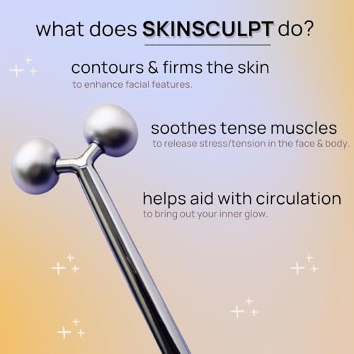 Mei Apothecary Face Roller Skin Care Tool | SKINSCULPT Face Massager Tool | Natural, Non-Toxic Sculpting Tool for All Skin Types | Relieves Facial Tension & Rejuvenates Skin