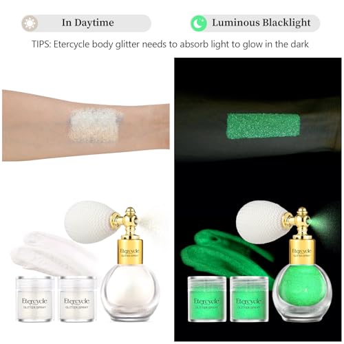 Etercycle Glow in The Dark Body Glitter Spray