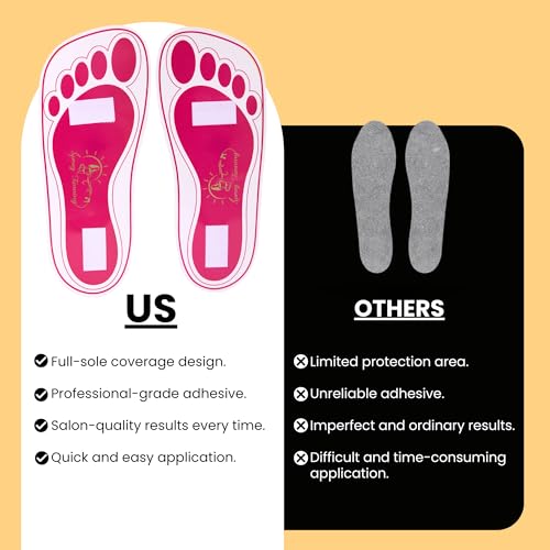 25Pairs(50Feets) Disposable Stick Spray Tanning Feet Pads Perfect for preventing spray tan solution,Deluxe & Hygienic Spray Tan Feet Pads-Ideal for Salons and Spas or Home,Easy to Apply