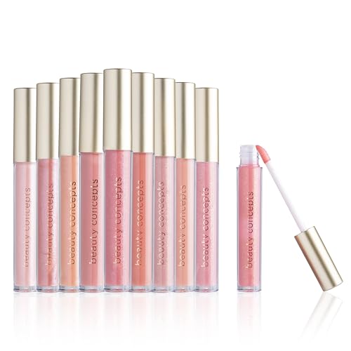 Beauty Concepts 10-Piece Lip Gloss Set – Pink Shades
