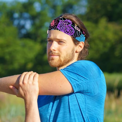 Stretchy Wide Headbands for Women, 6-Pack Yoga Sport Headbands