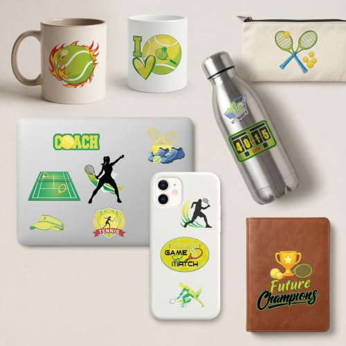 96 PCS Tennis Ball Temporary Tattoos for Kids Party
