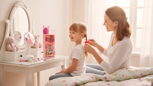 3-Layer Clear Hair Accessories Organizer with Brush Holder