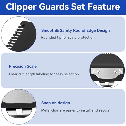 Replacement for 1/2 Wahl Clipper Guards Set, 1/16"1.5mm Metal Hair Clipper Guards Set for Professional Stylists and Barbers(2 pack)