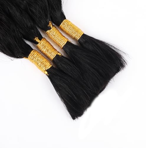 RLHAIR Wet and Wavy Human Braiding Hair 100g (4pc Bundle)